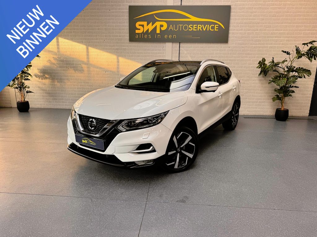 Nissan Qashqai 1.3 DIG-T Tekna + | Nappa leer | Pano | 360 cam | Bose | 19 inch | Parelmoer wit