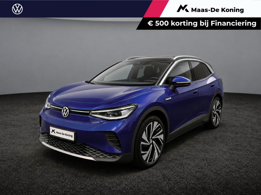 Volkswagen ID.4 Pro Business 77 kWh 204pk · SOH 96,8 · Panoramadak · Inklap. Trekhaak · Warmtepomp · Matrix LED · Stuur- & Stoelverwarming · 21"Velgen ·