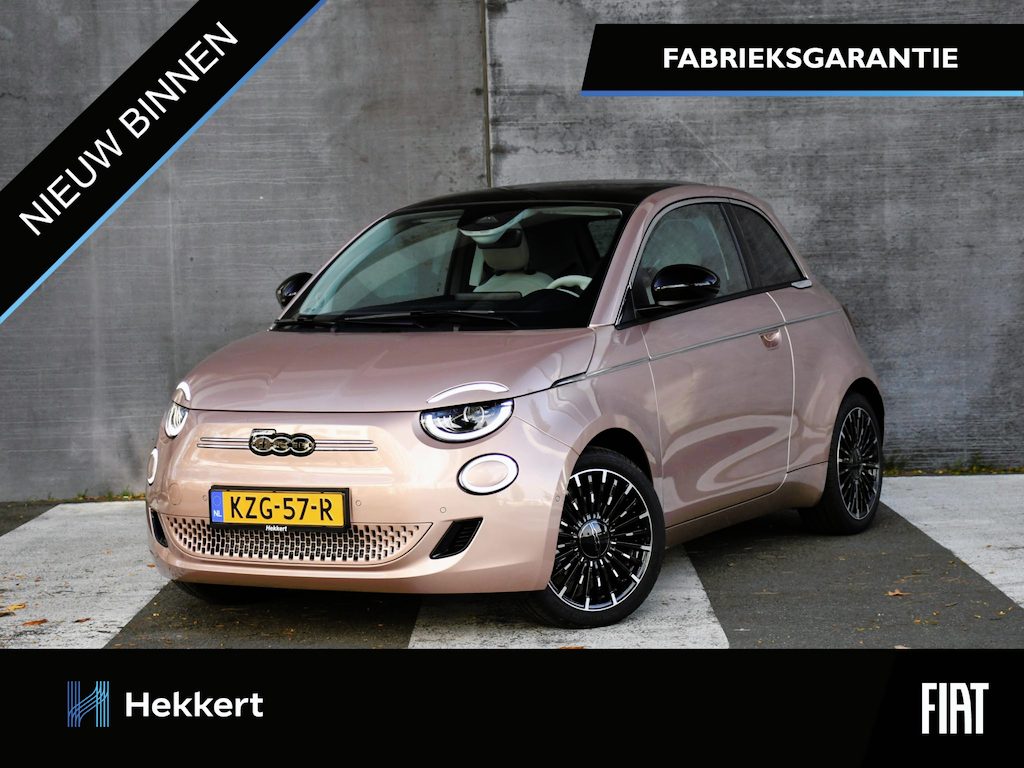Fiat 500 3+1 La Prima 42 kWh 118pk Automaat JBL SOUND | DODE HOEK | ADAPT. CC | 17''LM | STOELVERW.