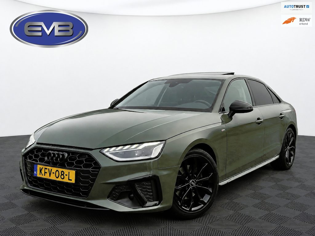 Audi A4 LIMOUSINE 35 TFSI S- LINE edition, district groen metallic, lederen sportinterieur,schuifdak, 19 inch