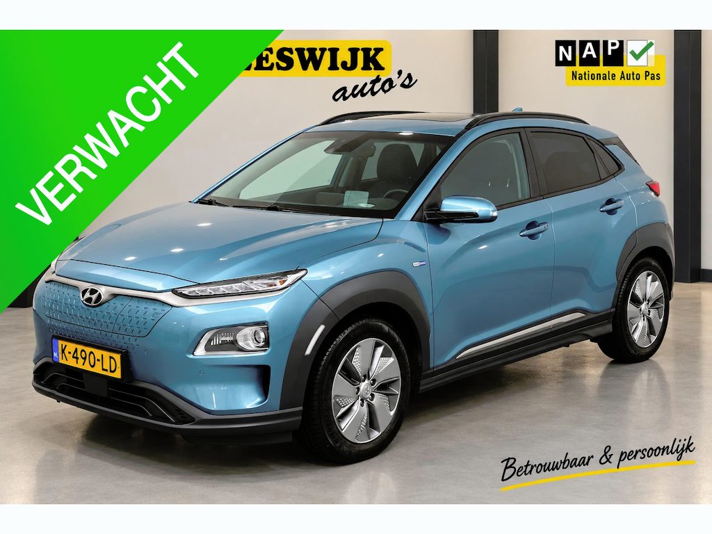 Hyundai Kona Electric EV sky Limited 64 kWh Schuifdak | Head up | Stoel koel+verwaming | Keyless | SOH 100% Camera + parkeersensoren