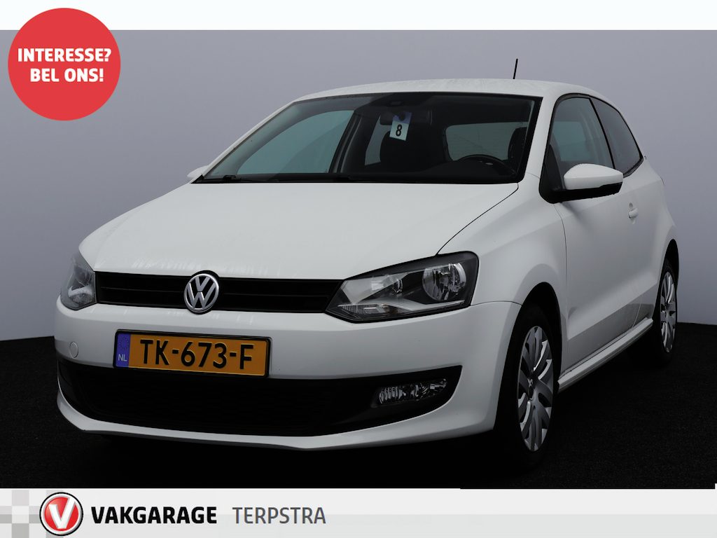 Volkswagen Polo 1.2 Team/ Airco/ Cruise/ Elek. pakket/ Stoelverw./ LEDER. Stuur/ Armsteun/ Mistl./ PDC/ Extra getint glas/ Dagrijverl.