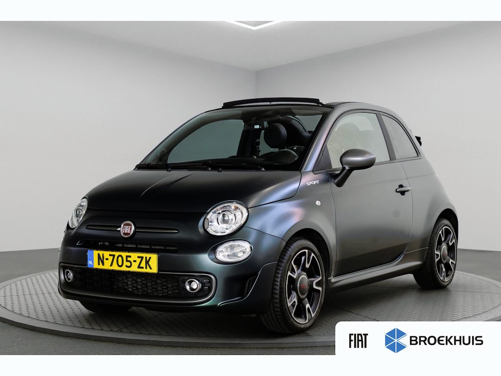 Fiat 500C 1.0 Hybrid Sport | Cabrio | Parkeersensoren | Climate Controle | Matte Lak | Apple Carplay & Android Auto | Bluetooth |