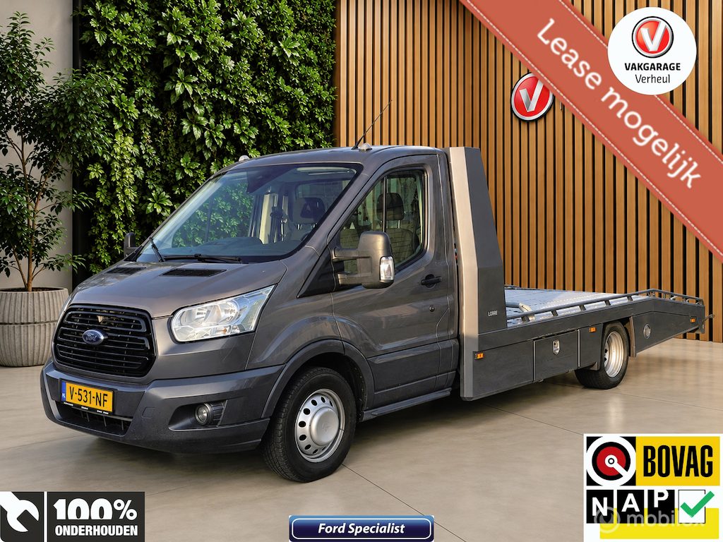 Ford Transit 350 2.0 TDCI✅170Pk✅Tijhof✅Autotransport✅Oprijwagen✅Luchtvering