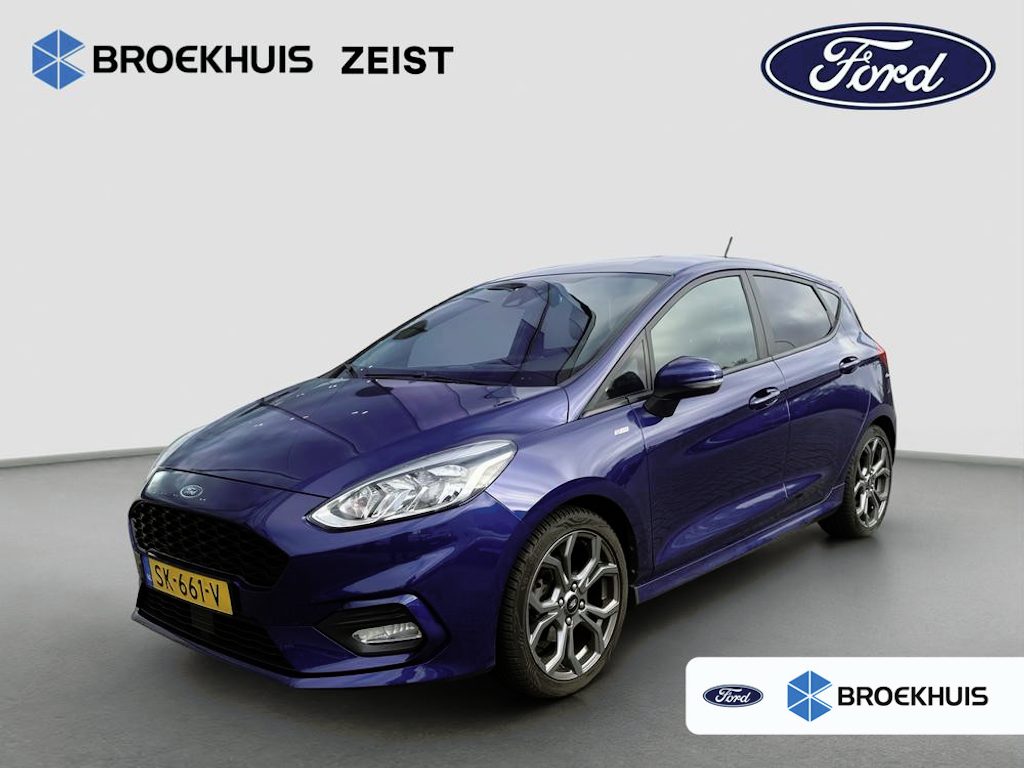 Ford Fiesta 1.0 EcoBoost ST-Line | 140 PK | 100% dealer o.h. Adaptieve cruise | B&O Audio | Dodehoek detectie | Half leder | Camera | Keyless | Winter-pack