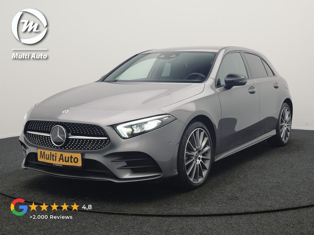 Mercedes-Benz A-klasse 250 e Business Solution AMG Limited PHEV 218pk Dealer O.H. | Adaptive Cruise | Camera | Alcantara Sportstoelen Verwarmd | BLIS | Sfeerverlichting | Apple Carplay | Navigatie | DAB | Plug In Hybrid |