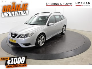 Saab 9-3 Sport Estate 2.8 T V6 Aero XWD 281PK Youngtimer NL Auto Leer Navi Stoelverw Cruise Trekh