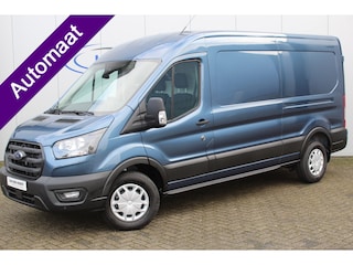 Ford Transit 350 2.0-170pk TDCI L3H2 Trend. AUTOMAAT ! Net ingereden, uit voorraad leverbaar ! Volautm. airco, metallic lak, lane- en side assist, adaptive cruise, navigatie by Apple carplay/Android auto cntrl, bijrijdersbank, USB aansluiting etc.
