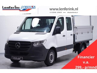 Mercedes-Benz Sprinter 211 CDI Dubbel Cabine 6-Zits va 299 p/mnd Pickup Open Laadbak Airco, Trekhaak, LxBxH 270x203x80 cm, 6-Zits