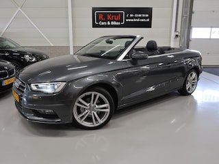 Audi A3 Cabriolet 1.4 TFSI 2x S-Line Airco-ecc Sportstoelen Half Leer 18 inch Sportvelgen Cruise control Daytonagrijs metallic Boekjes aanwezig 2x S Line Xenon Drive Select Zeer nette auto!