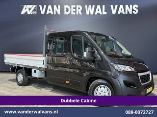 Peugeot Boxer 2.2 Blue HDi 140 pk Pick up 7 Persoons Dubbele cabine open laadbak Euro6 Airco | 7-Zits | 3000kg trekvermogen