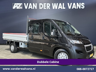 Peugeot Boxer 2.2 Blue HDi 140 pk Pick up 7 Persoons Dubbele cabine open laadbak Euro6 Airco | 7-Zits | 3000kg trekvermogen