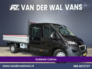 Peugeot Boxer 2.2 Blue HDi 140 pk Pick up 7 Persoons Dubbele cabine open laadbak Euro6 Airco | 7-Zits | 3000kg trekvermogen