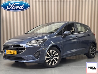 Ford Fiesta 125pk EcoB Hybrid Titanium Climat Cruise Parkeersensoren Fabrieksgarantie 5-4-2028 / max. 100.000km