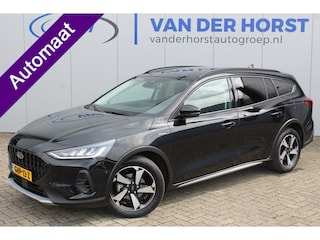 Ford Focus Wagon 1.0-155pk EcoBoost Mild-Hybrid Active AUTOMAAT ! Trekgewicht 1.500kg ! Slechts 8.100km ! Ruim €. 9.000,- beneden de nieuwprijs ! Volautm. airco dual, navigatie, telefoonvoorb., adaptive cruise control, LED verlichting, metallic lak, camera, front-, lane- en side assist, LM wielen, Isofix etc.
