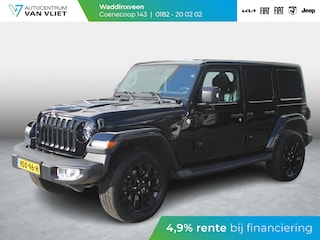 Jeep Wrangler Unlimited 2.0T Sahara | Grijs kenteken | Stoel-/Stuurverwarming | Navi |  Adapt. Cruise | Clima | Camera | Leder | Keyless | 20" Velgen