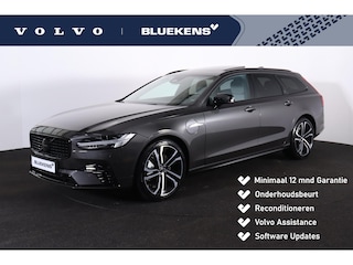 Volvo V90 T6 Recharge AWD Ultimate Dark - Luchtvering - Intellisafe Assist/Surround - Panoramisch schuif-/kanteldak - Harman Kardon Audio - Contourstoelen - Elektrisch bedienbare voorstoelen - Verwarmbare voorstoelen - Verwarmbare stuurwiel - Getint glas - 20’ LMV