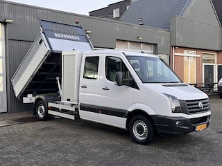 Volkswagen Crafter 35 2.0 TDI DC Maxi Kipper 3500kg trekgewicht Euro 6 Airco Cruise controle 6-Persoons Telefoonverbinding Gereedschapskist Kieper Open laadbak Pick-up Bpm vrij