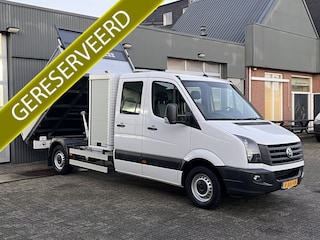 Volkswagen Crafter 35 2.0 TDI DC Maxi Kipper 3500kg trekgewicht Euro 6 Airco Cruise controle 6-Persoons Telefoonverbinding Gereedschapskist Kieper Open laadbak Pick-up Bpm vrij