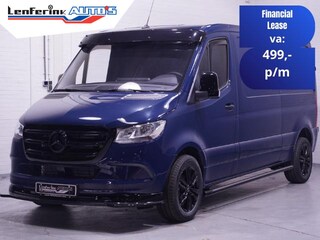 Mercedes-Benz Sprinter 215 CDI 150 pk L2H1 Black&Blue Edition 18' LMV Airco, Zwarte Grille + Spiegelkappen, Zonneklep, 2-Zits, Nieuw