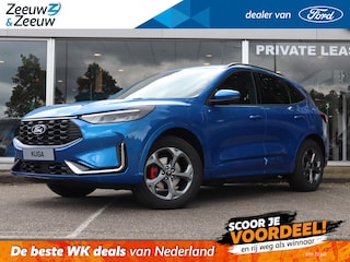 Ford Kuga 2.5 PHEV ST-Line X | 2100KG Trekgewicht | Winterpack | Trekhaak | Led verlichting | Adaptive cruisecontrol | Dodehoekdetectie | El. bestuurderstoel met memoriefunctie | Halfleer bekleed | 360° Camera | Verwarmde stoelen | Nieuw te bestellen |