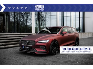 Volvo V60 2.0 T8 Plug-in hybrid AWD Ultra Dark | Bowers & Wilkins Audio | Stoel + stuurverwarming | Schuif-/-kanteldak | elektr. stoelen incl. memory | 21" Everlast velgen| Heico verlagingsset | Heico sportuitlaat | Heico Bodypakket | Absolute Matt Mythos Red |
