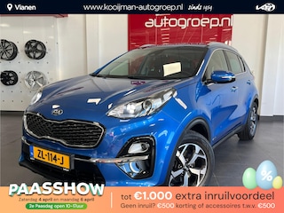 Kia Sportage 1.6 T-GDI 4WD DynamicLine Automaat, boekjes compleet, dealer onderhouden, navigatie, cruise control, achteruitrij camera, parkeersensoren, Apple CarPlay/Android Auto