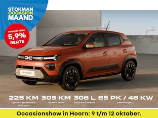 Dacia Spring Extreme 65 26.8 kWh | Opbergvak motorruimte | Camera | Navigatie | Sensoren achter | Demonstratieauto, vraag naar beschikbaarheid ! |