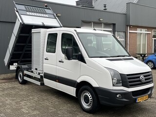 Volkswagen Crafter 2.0 TDI DC Kipper 3500kg trekgewicht Euro 6 Airco Cruise controle 6-Persoons Telefoonverbinding Gereedschapskist Kieper Open laadbak Pick-up Bpm vrij 109pk