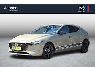 Mazda 3 HB 2.0 e-SkyActiv-G 150 M Hybrid Nagisa , Demovoordeel € 3.040,-, Bruin Leder, Bose, Navi, Adap.Cruise, Clima, Apple Carplay, Camera, PDC, HUD, Stoelverwarming, 18" LMV