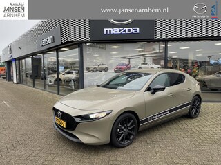 Mazda 3 HB 2.0 e-SkyActiv-G 150 M Hybrid Nagisa , Demovoordeel € 3.040,-, Bruin Leder, Bose, Navi, Adap.Cruise, Clima, Apple Carplay, Camera, PDC, HUD, Stoelverwarming, 18" LMV
