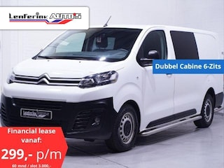 Citroën Jumpy 2.0 HDI 120 pk Club XL Dubbel Cabine 6-Zits Airco ECC, Apple Carplay, Cruise Control, NAP, Sidebars
