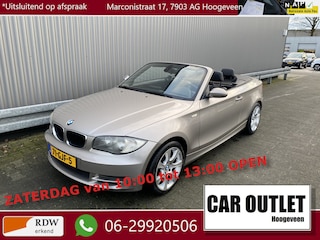 BMW 1-serie Cabrio 118i High Executive 133Dkm.NAP, AUTOMAAT, Leer, Clima, CC, LM, Afn.Trekh, nw. APK – Inruil Mogelijk –