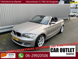 BMW 1-serie Cabrio 118i High Executive 133Dkm.NAP, AUTOMAAT, Leer, Clima, CC, LM, Afn.Trekh, nw. APK – Inruil Mogelijk –