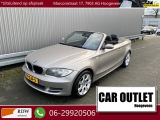 BMW 1-serie Cabrio 118i High Executive 133Dkm.NAP, AUTOMAAT, Leer, Clima, CC, LM, Afn.Trekh, nw. APK – Inruil Mogelijk –