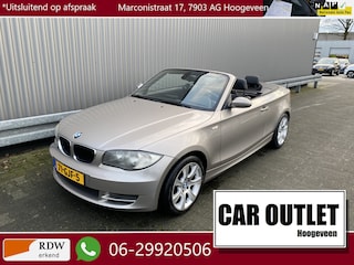 BMW 1-serie Cabrio 118i High Executive 133Dkm.NAP, AUTOMAAT, Leer, Clima, CC, LM, Afn.Trekh, nw. APK – Inruil Mogelijk –