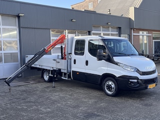 Iveco Daily 35C17 3.0 410 170PK Automaat Palfinger Laadkraan Airco Cruise controle Trekhaak 3500kg trekgewicht 2-Persoons Open laadbak Pick-up P-up Bakwagen 1e eigenaar Euro 5