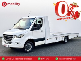 Mercedes-Benz Sprinter 519 CDI Tijhof AluLiner V/A €32 Per Dag!! Luchtvering NIEUW! MJ.2025 Autotransporter/ Oprijwagen | Lier | 3-Zitplaatsen | AppleCarPlay | DAB | Adaptive Cruise Control | Navigatie | Trekhaak