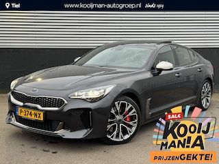 Kia Stinger 3.3 V6 T-GDI AWD GT 370 PK, Schuif/kanteldak, Lederen bekleding, 360" Camera, BTW-auto, Onderhoudshistorie! Stoelkoeling & Verwarming, Stuurwiel verwarmd, Dodehoekdetectie