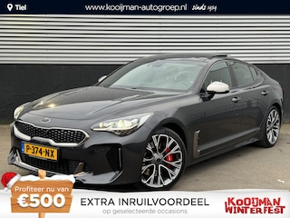 Kia Stinger 3.3 V6 T-GDI AWD GT 370 PK, Schuif/kanteldak, Lederen bekleding, 360" Camera, BTW-auto, Onderhoudshistorie! Stoelkoeling & Verwarming, Stuurwiel verwarmd, Dodehoekdetectie