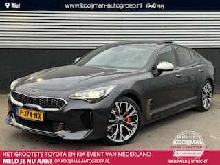 Kia Stinger 3.3 V6 T-GDI AWD GT 370 PK, Schuif/kanteldak, Lederen bekleding, 360" Camera, BTW-auto, Onderhoudshistorie! Stoelkoeling & Verwarming, Stuurwiel verwarmd, Dodehoekdetectie