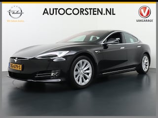 Tesla Model S 75D 476pk AWD Luchtvering Performance Enhanced AutoPilot Navi Panorama-Dak Camera Adaptive-Led Premium Conncetivity Elektr.-1/2-Leer-Stoel+Achterklep+Geheugen+Bank+Spiegels+Stuur-verwarmd Elektr.A-klep Keyless Premium-Audio 19"LM 4WD Schuifkanteldak Wi-Fi.Vb. App AEB ASR Rijstrookhulp Bordherkenning ACC ESP DodehoekDetector  Mistlampen Verwarmde-Sproeiers Performance Pakket (panoramadak autopilot) 92.000 nieuw