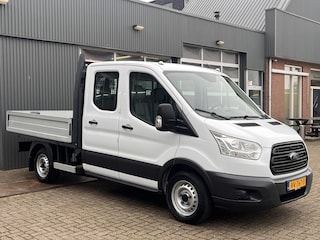 Ford Transit 310 2.2 TDCI DC Openlaadbak Pick-up Airco Trekhaak 2150kg trekgewicht Bluetooth telefoon voorbereiding 7-Persoons Euro 5 open laadbak P-up Bakwagen Bpm vrij voor particulier gebruik!!