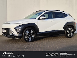 Hyundai Kona 1.6 GDI HEV Premium Sky Automaat / Glazen schuif- en kanteldak / Trekgewicht 1300 kg / Achterbank verwarming / Adaptief cruise control / Elektrische achterklep / Apple Carplay Android Auto /
