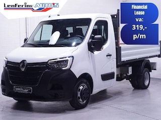 Renault Master 2.3 DCi 130 pk Dubbel Lucht Kipper, Trekhaak 3.500 kg Airco, LxBxH 320x203x40 cm, 3-Zits
