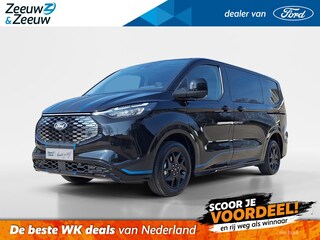 Ford Transit Custum 320 L1H1 Sport 65 kWh DC | Dubbele Schuideur | Camera | Trekhaak | 17" Lichtmetaal | Halfleer bekleed | Led verlichting | El. Verst. bestuurdersstoel| Apple Carplay&Android Auto |