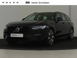 Volvo V90 T6 Plug-in hybrid AWD Ultra Dark | Head-up display | Panoramadak | Harman Kardon premium audio | Semi elektrische wegklapbare trekhaak | 360° parkeercamera | Stoelverwarming | Parkeersensoren voor + achter | Gelamineerde zijruiten |  Stuurwielverwarming
