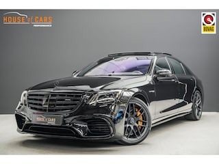 Mercedes-Benz S-klasse 63 612pk 4Matic+ Lang Premium Plus |Burmester High end|panoramadak|luchtvering|keramische remmen|sportuitlaat|HUD|elek. stoelen met massage|sfeerverlichting|Apple Carplay|stoelverwarming en ventilatie|