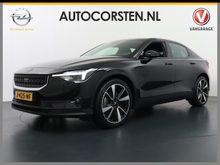 Polestar 2 AUT. 408 pk Long Range Dual Motor 78kWh Trekhaak Panoramadak Electr.Stoelen Verwarmd+Achterbank+Stuur Adaptive-Cruise Carplay Android 360°Camera 19"Lmv Led-Pixel WiFi PDC Park-Assist System-Home-Link Elektr.A.Klep Google Maps ECC Apps Verkeersbord detectie Regen-Lichtsensor Virtual-Cockpit Home-Link Uitparkeer+Bots waarschuwing Autonoom-Rem Lane Assist Keyless Connected services Draadloze telefoonlader 1.500kg Trekvermogen 660Nm! €61.000 nieuw!