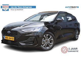 Ford Focus Wagon 1.0 EcoBoost Hybrid ST Line X | Panoramadak | Stoel/Stuurverwarming | Achteruitrijcamera | Parkeersensoren V+A | Adaptive cruise controle | Lane assist | Dodehoek sensoren | Schuif/kantel dak | Navigatie | Climate controle | Keyless start | Apple CarPlay/Android Auto | 17 Inch LMV | LED koplampen | DAB |